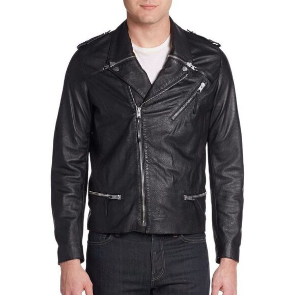 NEW The Kooples Lightweight Leather Moto Jacket - Picture 2 of 8